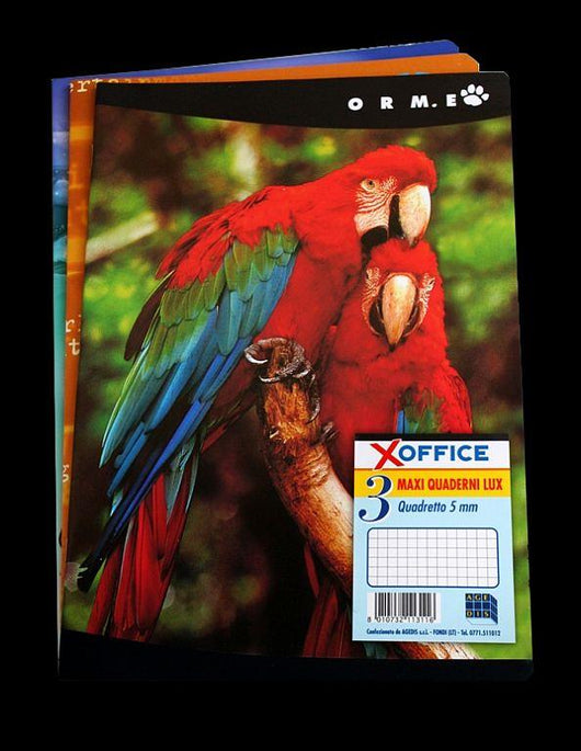 MONOCOLORE QUADERNI IN FORMATO A4  IN CONFEZIONE DA 3 PEZZI RIGO C