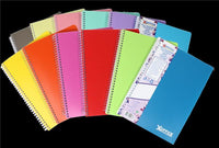 MAXI QUADERNO A RIGHE 1 RIGO CON SPIRALE DUO A4 140 FOGLI UTILIZZABILE DA ENTRAMBI I LATI COLORI ASSORTITI