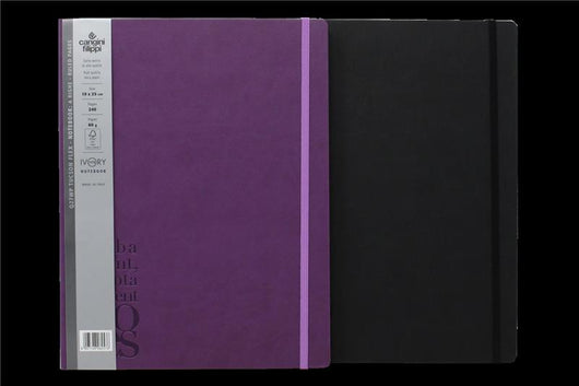 NOTEBOOK CON ELASTICO FERMA FOGLI 19X25 CM CARTA AVORIO DI QUALITÀ 240 PAGINE 80 GR  A RIGHE FANTASIA/COLORI ASSORTITI