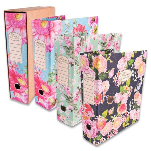 PIGNA RACCOGLITORE A LEVA PIGNA NATURE FLOWERS DORSO 8 CM PROTOCOLLO FANTASIA FLOWERS 28,5X35 CM FORMATO A4