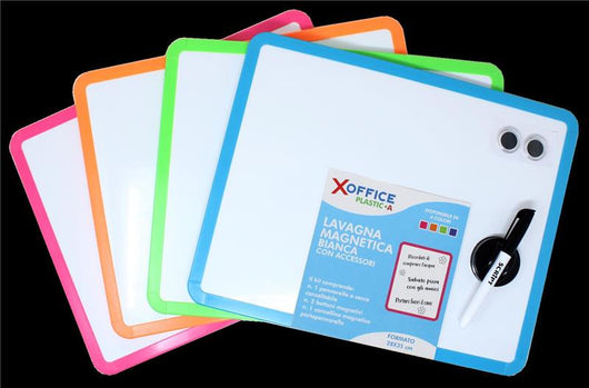 LAVAGNA MAGNETICA 28X35 PER UFFICIO COLO PENNARELLO COLORI ASSORTITI