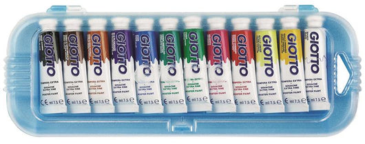 GIOTTO TEMPERA EXTRA IN TUBETTO 7,5 ML 12 COLORI ASSORTITI