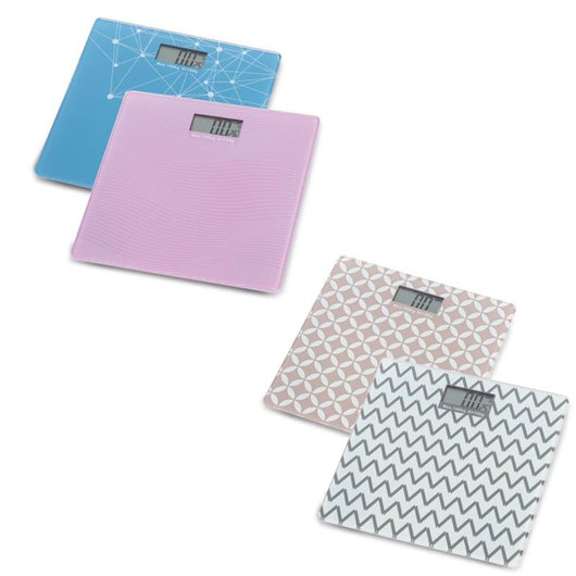 MAURY'S BILANCIA DIGITALE PESAPERSONE MODELLO SPACE QUADRATO IN COLORI E FANTASIA ASSORTITI