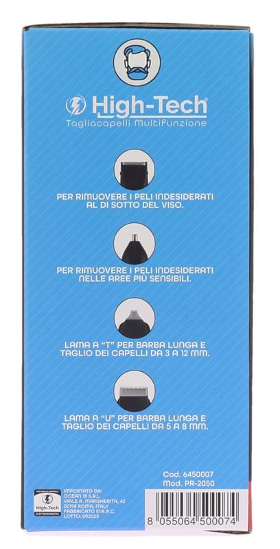 HIGH-TECH TAGLIACAPELLI MULTIFUNZIONE CON BASE 2W