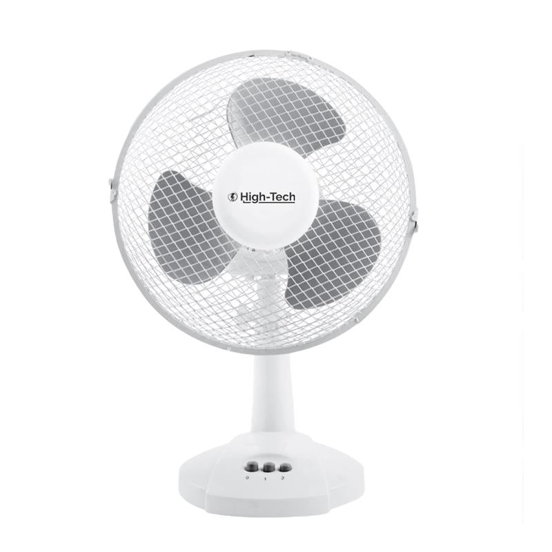 HIGH-TECH VENTILATORE DA TAVOLO 2 VELOCITÀ 25 WATT COLORE BIANCO