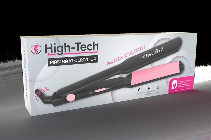 HIGH-TECH PIASTRA PER CAPELLI DA 60W CON COMPONENTI IN CERAMICA COLORE ASSORTITO