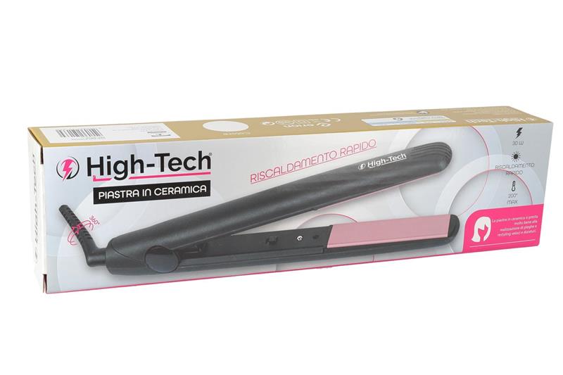HIGH-TECH PIASTRA PER CAPELLI DA 30W CON COMPONENTI IN CERAMICA