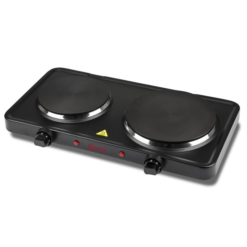 GIRMI PIASTRA ELETTRICA DOPPIA DIAMETRO PIASTRA 15,5 CM DIAMETRO PIASTRA 18,5 5 LIVELLI DI REGOLAZIONE TEMPERATURA 1000W 1500W