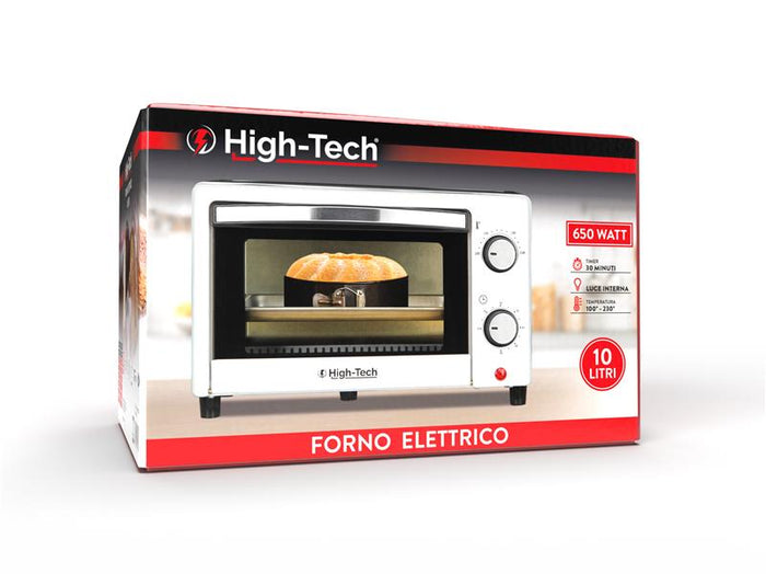HIGH-TECH FORNO ELETTRICO DA 10LT CON POTENZA 650W COLORE BIANCO