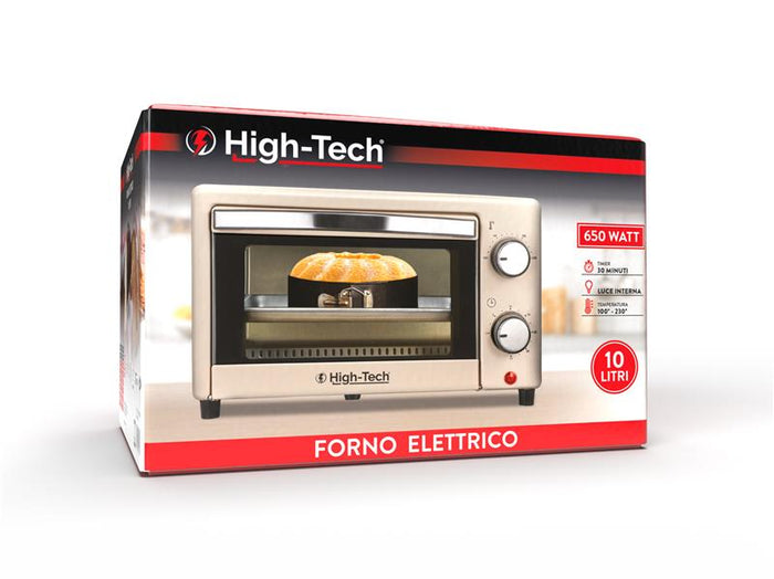 HIGH-TECH FORNO ELETTRICO DA 10LT CON POTENZA 650W COLORE CREMA
