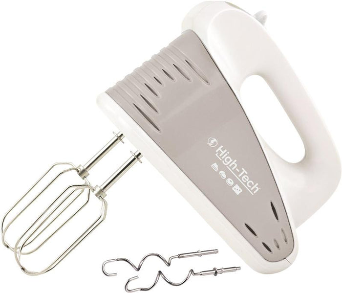 HIGH-TECH SBATTITORE ELETTRICO DA 250 WATT A 5VELOCITÀ CON FRUSTE IN ACCIAIO IN COLORE BIANCO E GRIGIO