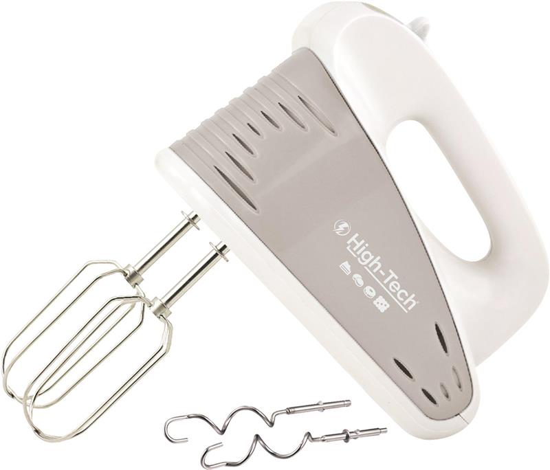 HIGH-TECH SBATTITORE ELETTRICO DA 250 WATT A 5VELOCITÀ CON FRUSTE IN ACCIAIO IN COLORE BIANCO E GRIGIO