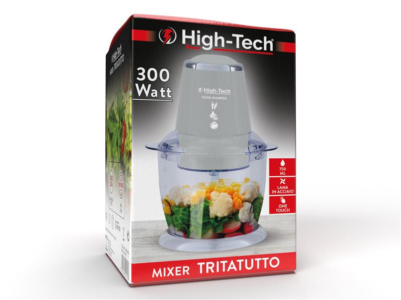 HIGH-TECH MIXER TRITATUTTO ELETTRICO DA 300W CAPIENZA 750ML IN COLORE GRIGIO
