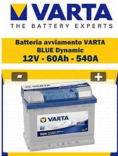 BATTERIA AUTO VARTA BLU DYNAMIC D24 60 AH 12 V 17,5X19 X 24,2 CM