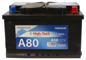 HIGH-TECH BATTERIA AUTO 80 AH EN 650
