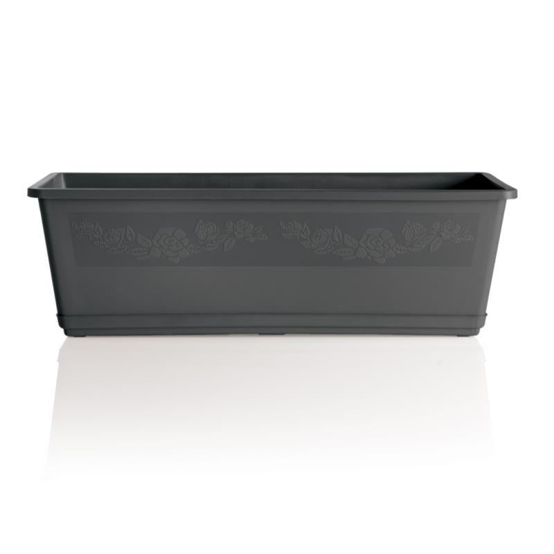 VASO BALCONELLA CON SOTTOVASO 60 CM COLORE ANTRACITE