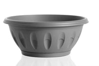 VASO ALBA A CIOTOLA ALBA CON SOTTOVASO 40 CM COLORE GRIGIO
