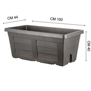 BAMA FIORIERA EFFETTO LEGNO ANTRACITE 100 X 44 X H40 CM