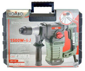 KOMBO MARTELLO TASSELLATORE IN VALIGETTA DA 1500 W CON 4 FUNZIONI