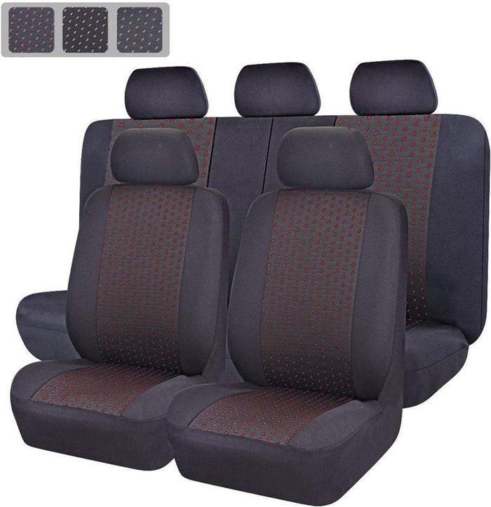 SET COPRISEDILE UNIVERSALE GOLDEN CON FINITURA ROSSA