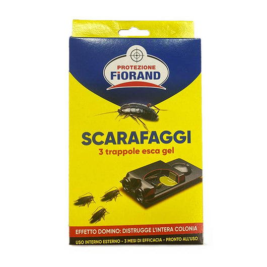 MAURY'S 3 TRAPPOLE ESCA PER SCARAFAGGI IN GEL EFFETTO DOMINO DISTRUGGE L'INTERA COLONIA USO ESTERNO 3 MESI PRONTO ALL'USO