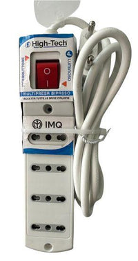 HIGH-TECH MULTIPRESA UNIVERSALE 4 POSTI CON INTERRUTTORE P40 CAVO H05VV-F 3G1.0MM2X 1.5M POTENZA: MAX.3500W 16A/250V