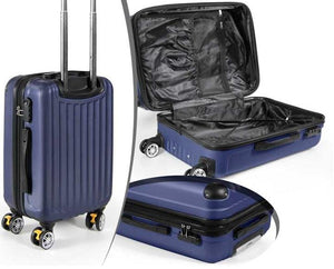 TROLLEY AD 8 RUOTE IN ABS CON FRENO 36 X 24 X H56 COLORE BLU