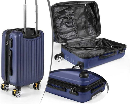 TROLLEY AD 8 RUOTE IN ABS CON FRENO 36 X 24 X H56 COLORE BLU