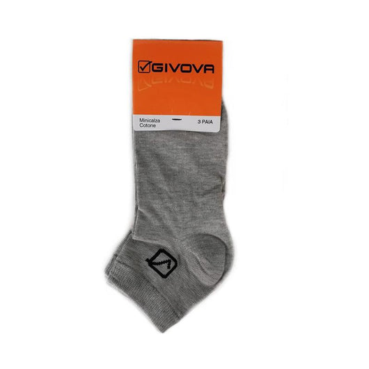 GIVOVA MINI CALZA TAGLIA 43/46 DA UOMO MAGLIA JERSEY IN COTONE PACK DA 3 PZ GRIGIO OKX