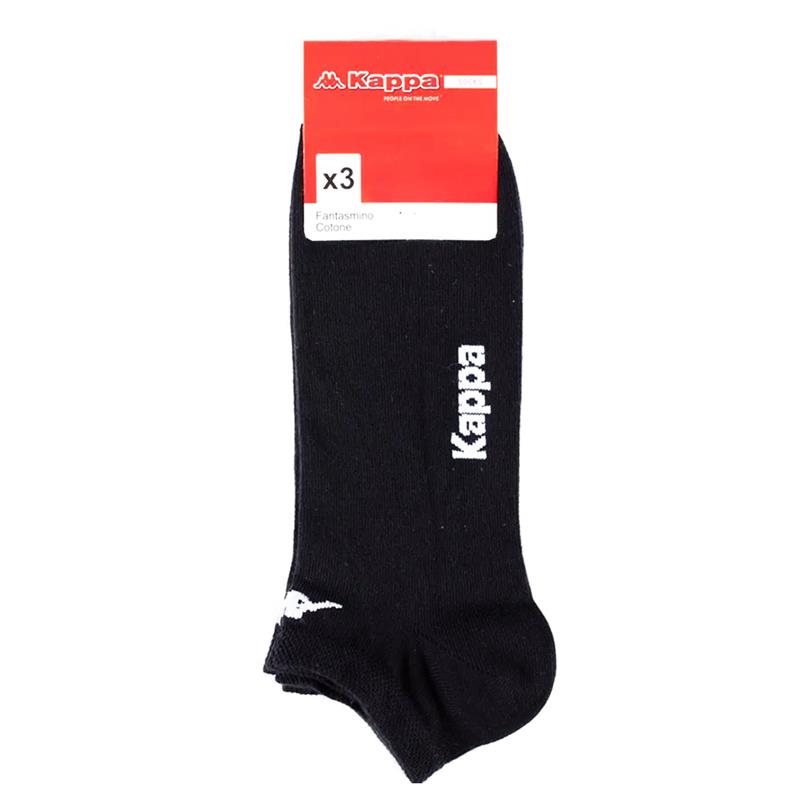 KAPPA FANTASMINO TAGLIA 36/38 DA UOMO MAGLIA JERSEY IN COTONE PACK DA 3 PAIA NERO OKX