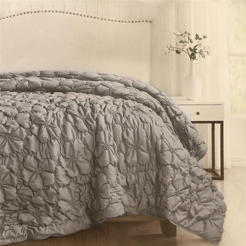 TRAPUNTA MATRIMONIALE 260X260 CM COLORE GRIGIO