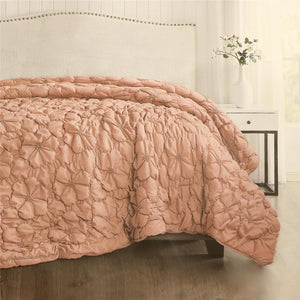 TRAPUNTA MATRIMONIALE 260X260 CM COLORE ROSA