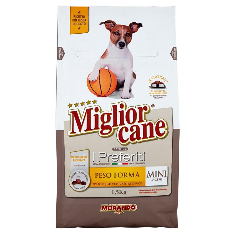 MIGLIOR CANE I PREFERITI CROCCHETTE PER CANI TAGLIA MINI 1-12 KG POLLO 1,5 KG