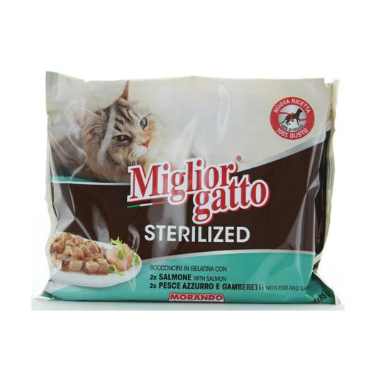 MIGLIOR GATTO STERILIZED BOCCONCINI IN GELATINA 4 X 85 GR