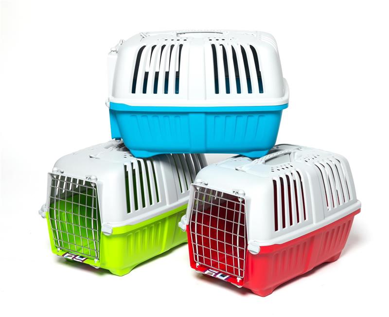 TRASPORTINO CANE GATTO DA VIAGGIO IN PLASTICA CON PRATICA MANIGLIA 55X36X36CM