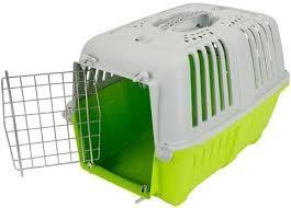 TRASPORTINO CANE GATTO DA VIAGGIO IN PLASTICA CON PRATICA MANIGLIA 55X36X36CM