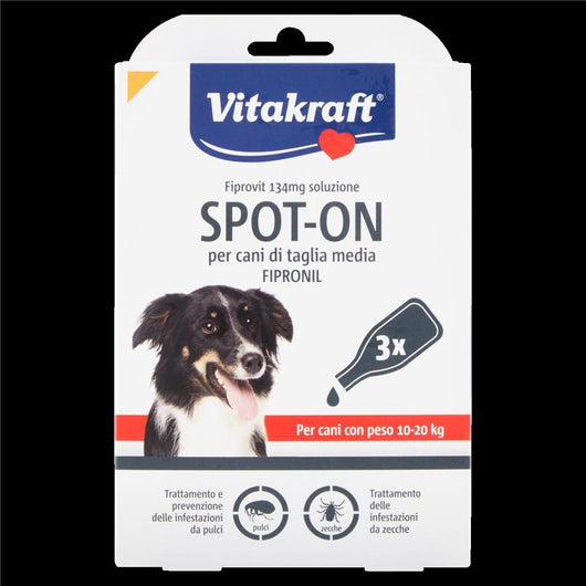 FIPROVIT 134 MG SOLUZIONE SPOT-ON PER CANI DI TAGLIA MEDIA FIPRONIL 3 X 1,34 ML