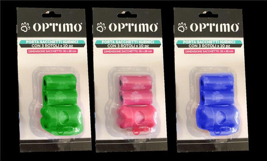 PORTA SACCHETTI IGIENCI A FORMA DI OSSO CON RICAMBI PICCOLI 3 PZ IN COLORAZIONE ASSORTITA