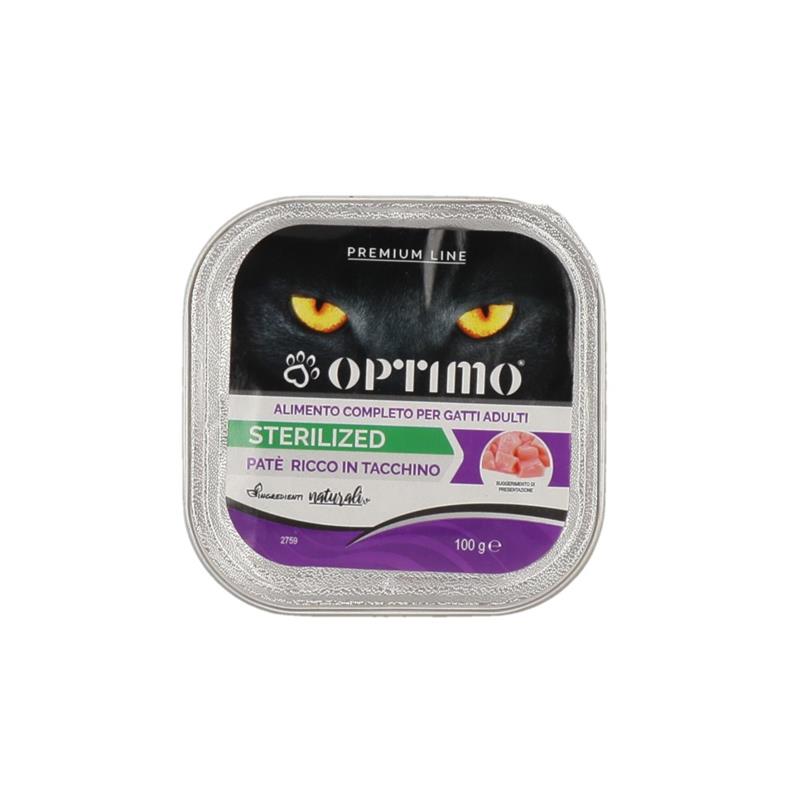 OPTIMO PATÈ PER  GATTI STERILIZZATI IN CONFEZIONE DA 100 GR GUSTO TACCHINO