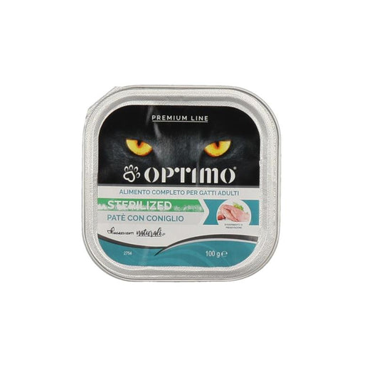 OPTIMO PATÈ PER  GATTI STERILIZZATI IN CONFEZIONE DA 100 GR GUSTO CONIGLIO
