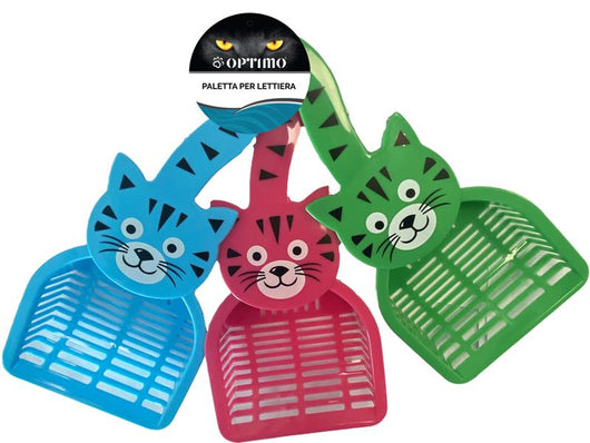 PALETTA PER LETTIERA DEL GATTO 27,5X12,5 CM FANTASIA GATTINO COLORI ASSORTITI
