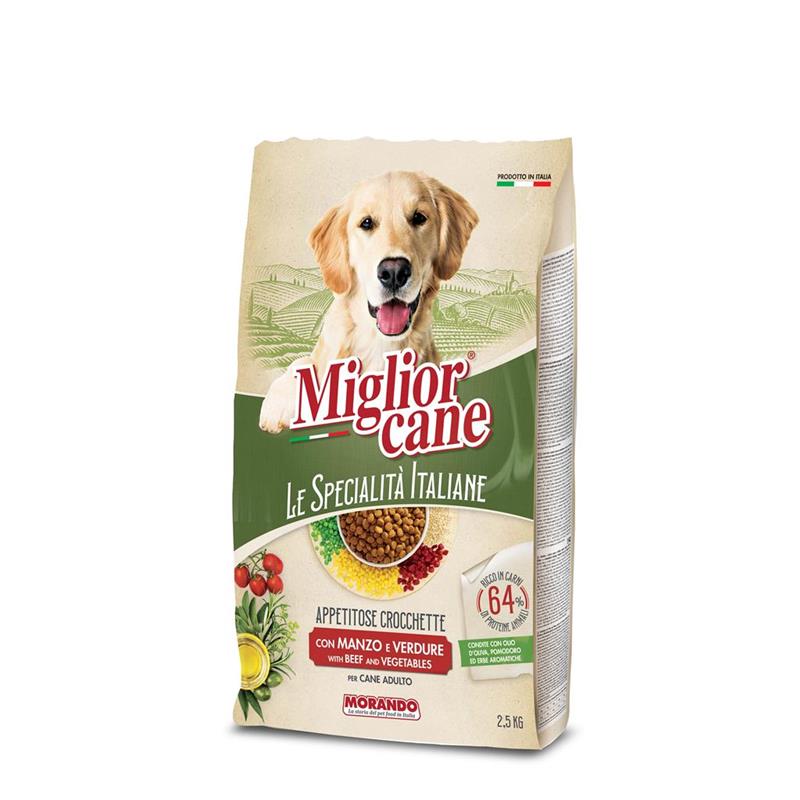 MIGLIORCANE APPETITOSE CROCCHETTE CON MANZO E VERDURE PER CANE ADULTO 2,5 KG