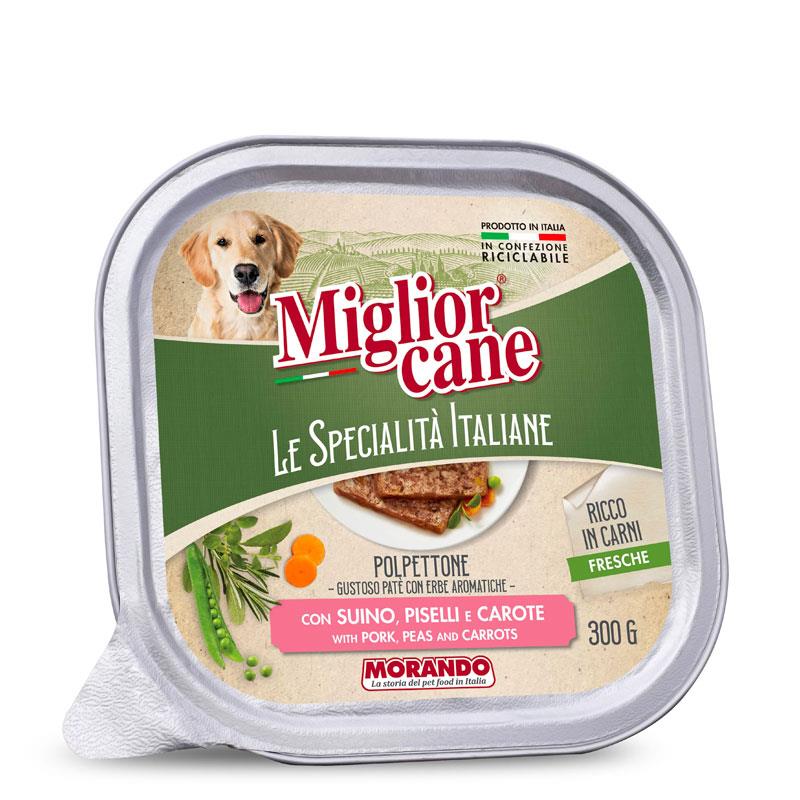 MIGLIOR CANE SPECIALITÀ PATE DA 300 GR SUINO PISELLI E CAROTE