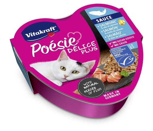 VITAKRAFT BOCCONCINI IN UMIDO POESIE DELICE PLUS 85 G SALMONE E OLIO DI SALMONE DEL PACIFICO