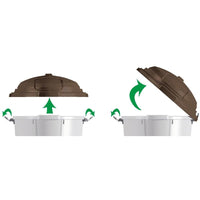 BAMA CONTENITORE "DADO PET" IN PLASTICA 60 LT PORTA CROCCHETTE SECCHE PER ANIMALI BEIGE CON COPERCHIO 54 X 39 X 67 CM