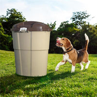 BAMA CONTENITORE "DADO PET" IN PLASTICA 60 LT PORTA CROCCHETTE SECCHE PER ANIMALI BEIGE CON COPERCHIO 54 X 39 X 67 CM