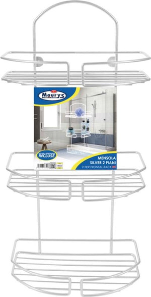 MENSOLA 3 PIANI BIANCA IN METALLO RIVESTITO APPENDIBILE