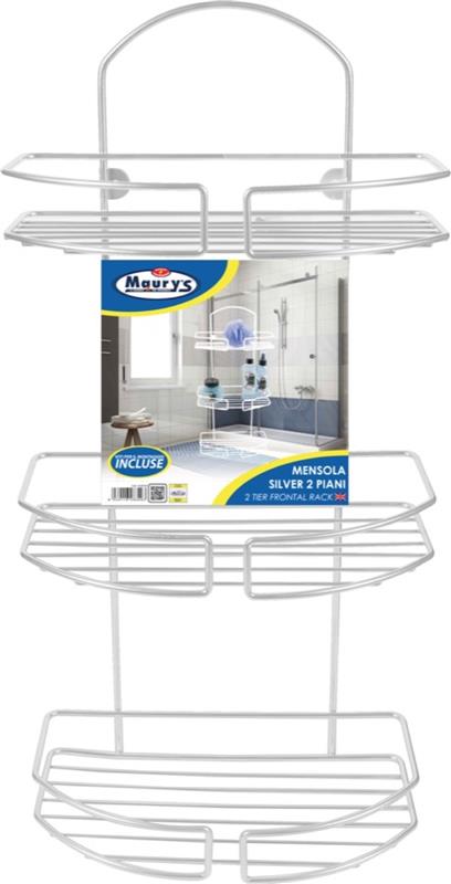 MENSOLA 3 PIANI BIANCA IN METALLO RIVESTITO APPENDIBILE