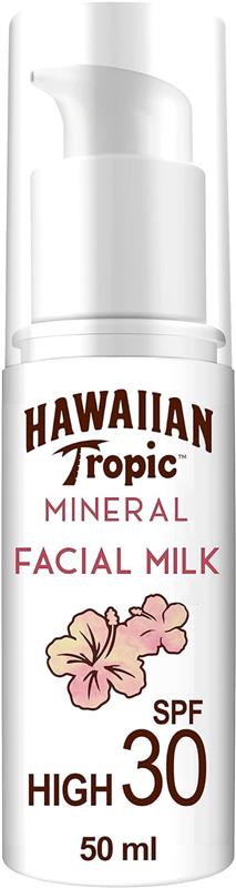 HAWAIIAN TROPIC MINERAL SUN MILK FACE LOZIONE SOLARE VISO CON 100% FILTRI PROTETTIVI MINERALI 50 ML