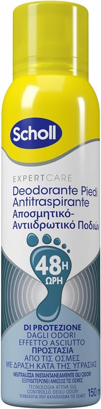 SCHOLL EXPERTCARE DEODORANTE PIEDI SPRAY TECNOLOGIA ATTIVA CONTROLLO ODORI ELIMINA CATTIVI ODORI PER 48H 150 ML OKX
